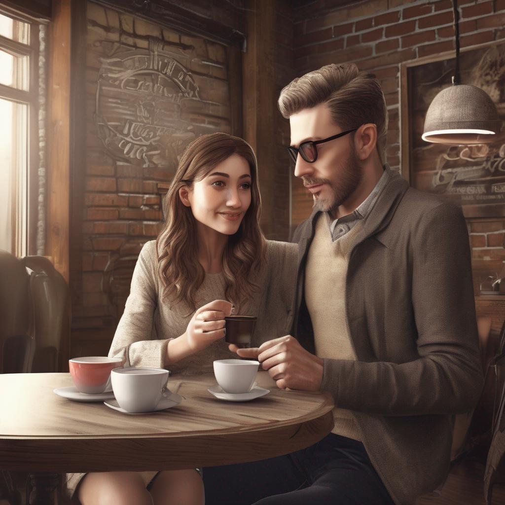 Two people talking in a coffee shop over a warm cup of coffee.jpg