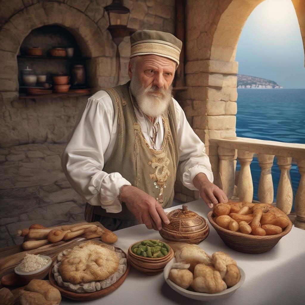 Seduce Croatian man in traditional clothing on Adriatic coast with warm sunlight and authentic cultural details..jpg