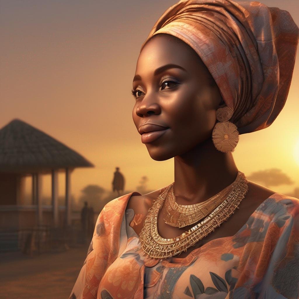 Seduce Nigerian woman traditional attire sunset.jpg