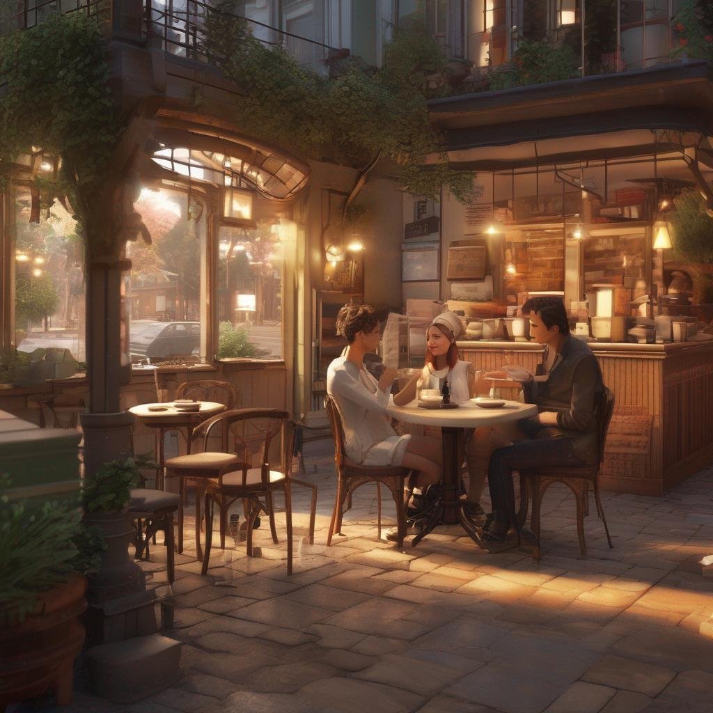 Cozy Cafe First Date Location Couple Warm Light Intimate Setting.jpg