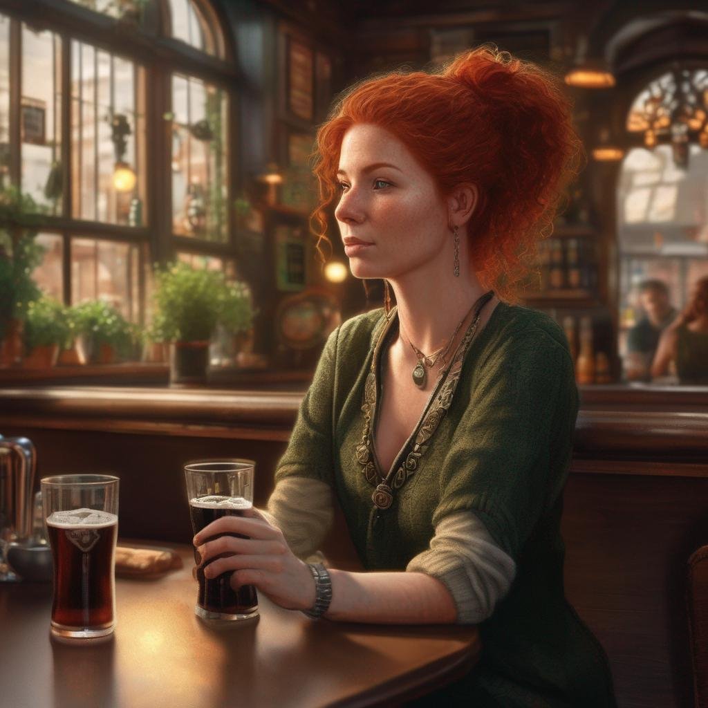 Seduce Irish woman in pub with dark beer and four-leaf clover necklace.jpg