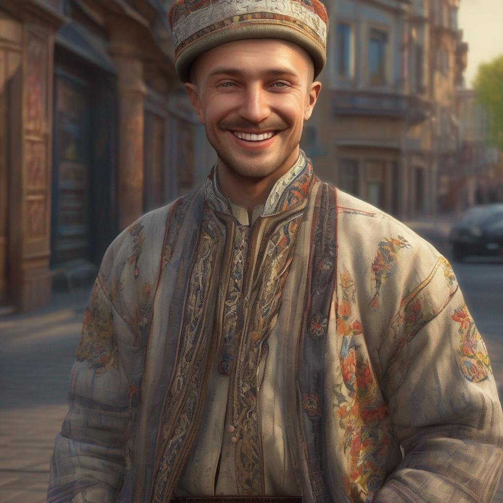 Ukrainian man in traditional attire with charming smile on city street.jpg